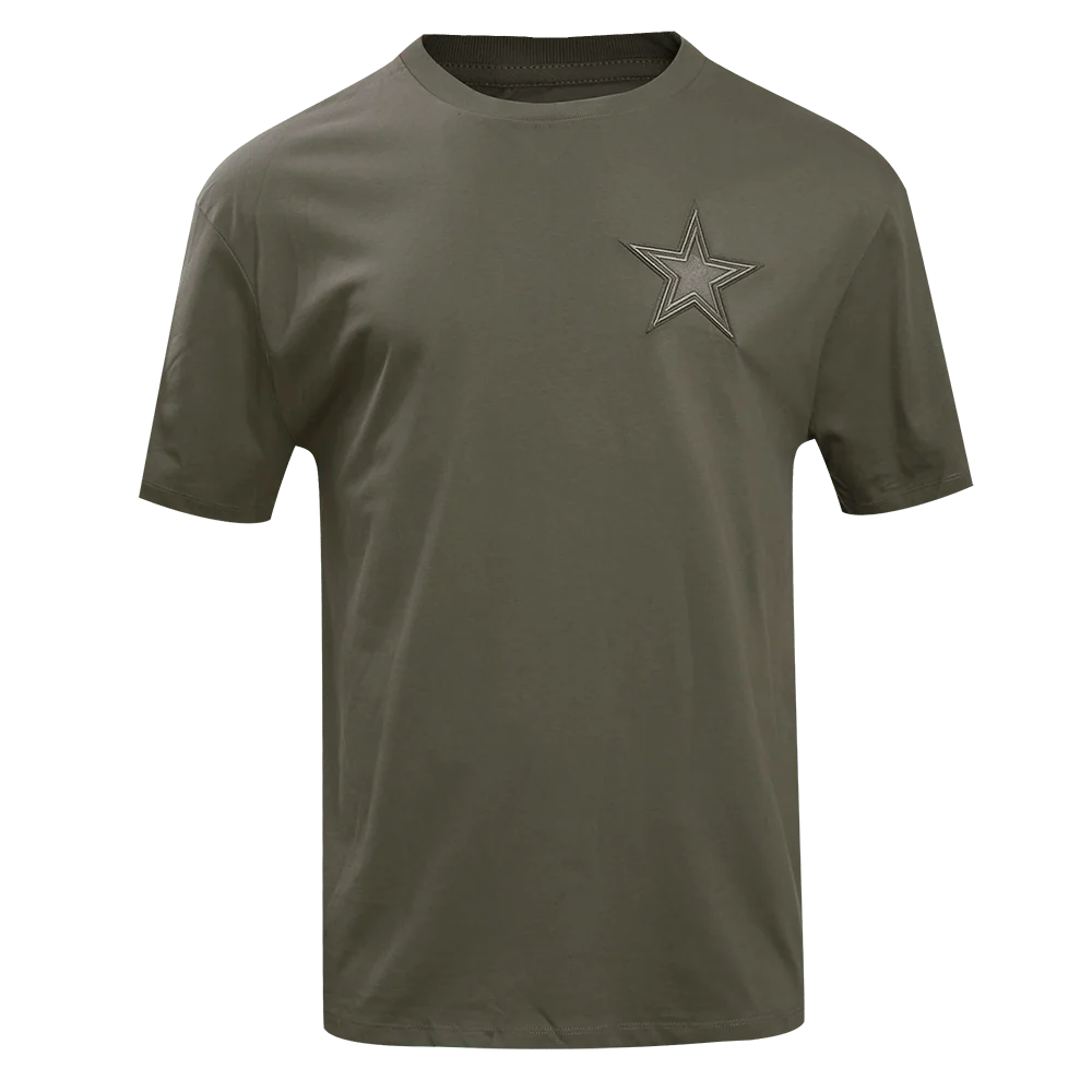 Pro Standard Men's NFL Dallas Cowboys Neutral Drop Shoulder Tee - Dk Taupe - DK TAUPE